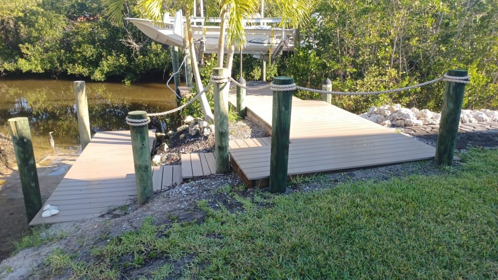 Photo of a dock after reinstall.