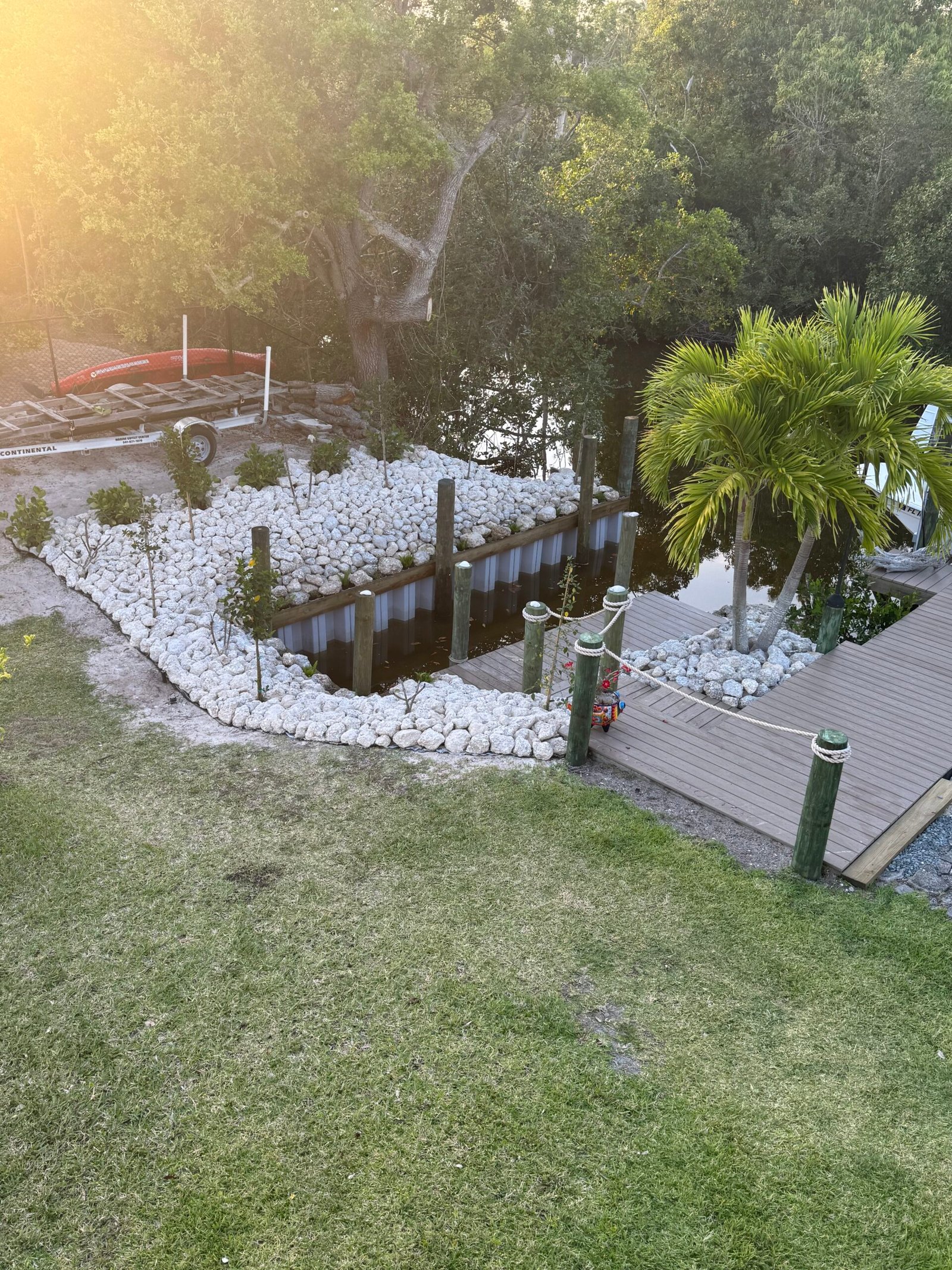 Photograph of a seawall solution.